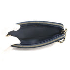 Chanel Quilted Zipper Chain Wallet Caviar Leather Navy Shoulder Bag — view 7