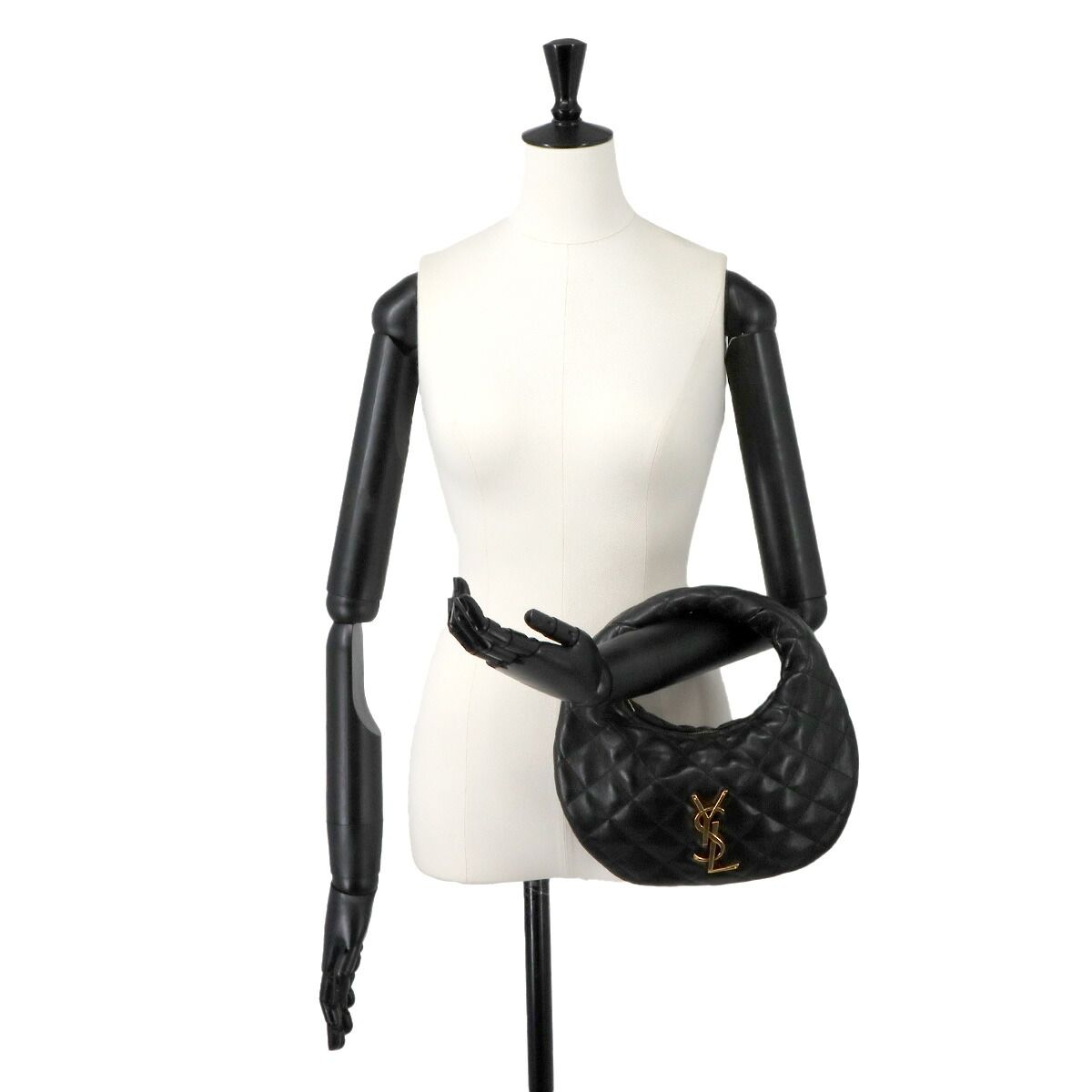 Saint Laurent Icarino Hand Bag Leather Black Gold Bag — view 8