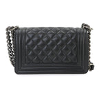 Chanel Boy Small Chain Shoulder Bag Caviar Leather Black — view 3