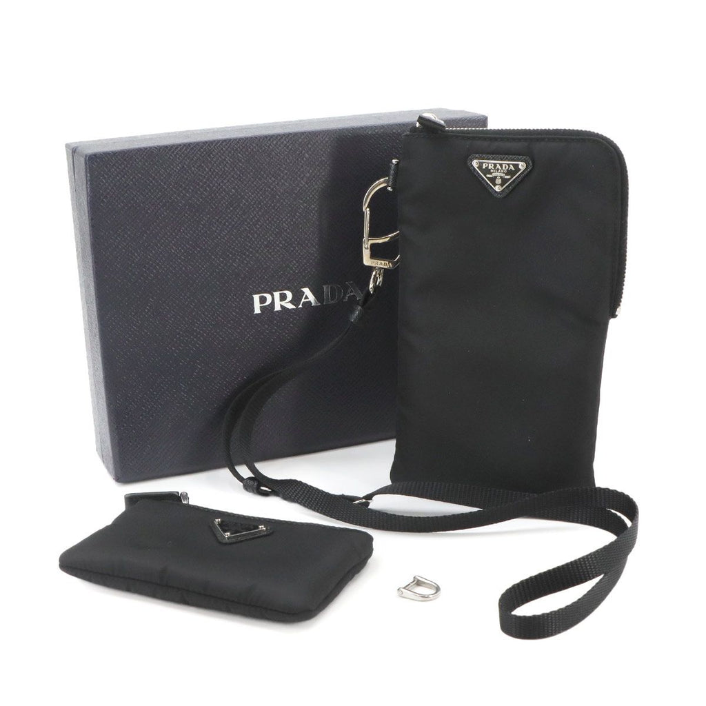 Prada Pouch Nylon Black Silver — view 2