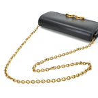 Saint Laurent Le Maillon Chain Wallet Leather Black Gold Shoulder Bag — view 5