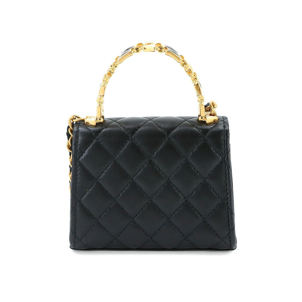Chanel Quilted Chain Clutch 2-Way Lambskin Black — view 3