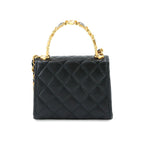 Chanel Quilted Chain Clutch 2-Way Lambskin Black — view 3