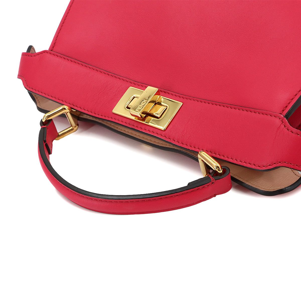 Fendi Peekaboo ISeeU Small 2-Way Bag Leather Pink — view 6