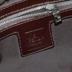 Fendi Zucca Mamma Baguette Shoulder Bag Canvas Leather Brown Silver — view 8
