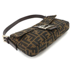 Fendi Zucca Mamma Baguette Shoulder Bag Canvas Leather Brown Silver — view 4