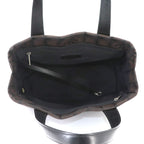 Chanel New Travel Line Tote PM Nylon Jacquard Leather Dark Brown Vintage — view 6
