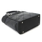 Chanel Paris Biarritz PM Tote Nylon Leather Black Silver — view 5