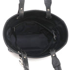 Chanel Paris Biarritz PM Tote Nylon Leather Black Silver — view 7