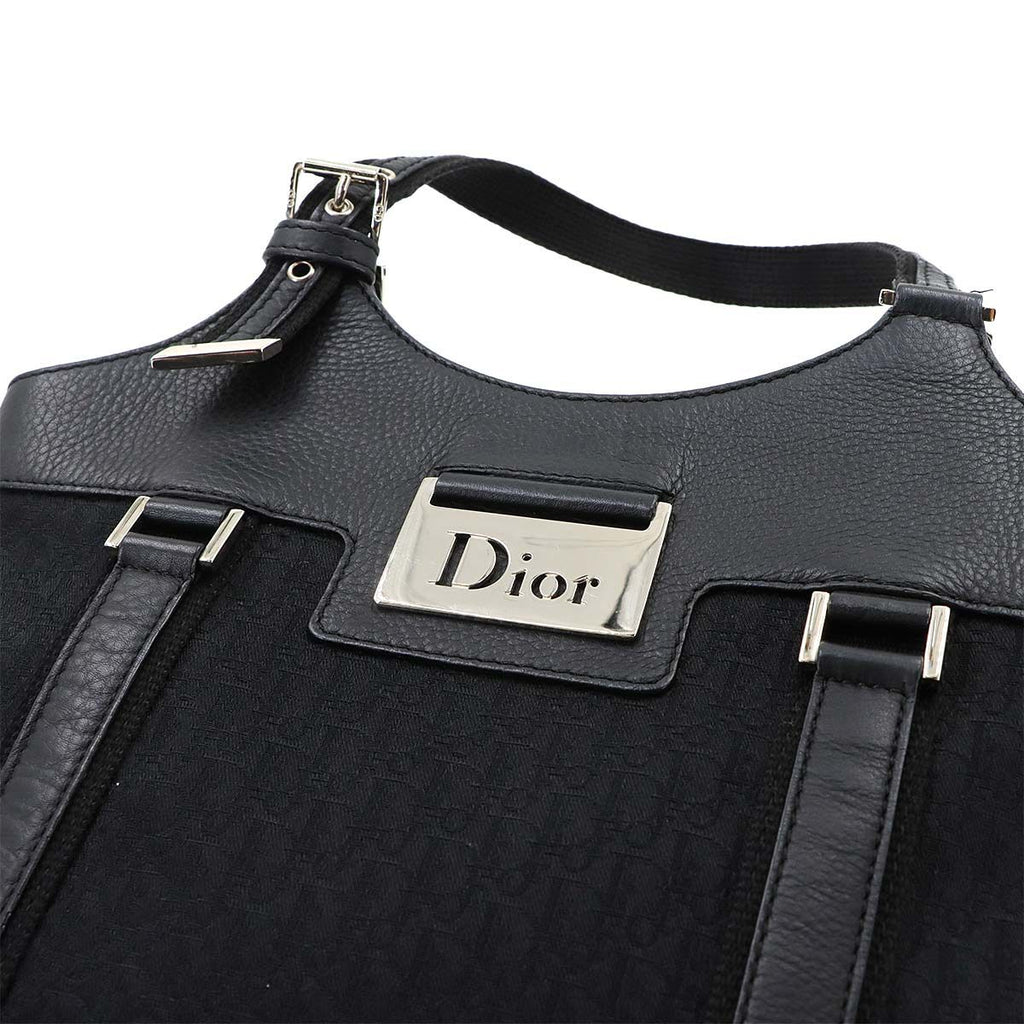 Dior Trotter Street Chic Tote Canvas Leather Black — view 8