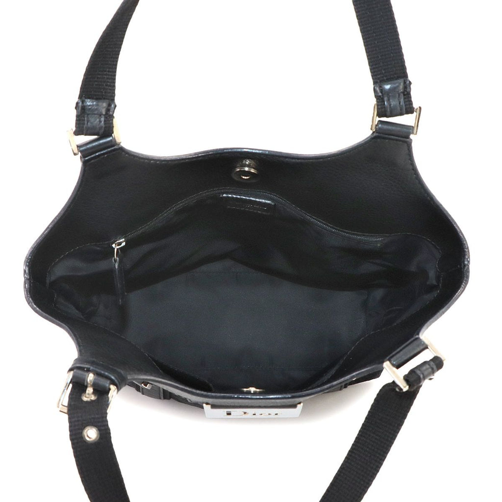Dior Trotter Street Chic Tote Canvas Leather Black — view 6