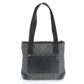 Gucci GG Canvas Leather Tote Shoulder Hand Black