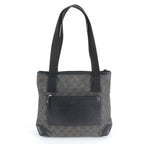 Gucci GG Canvas Leather Tote Shoulder Hand Black