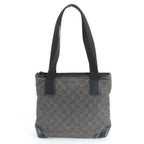 Gucci GG Canvas Leather Tote Shoulder Hand Black — view 3
