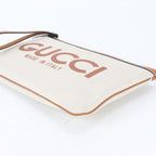 Gucci Logo Print Leather Clutch Pouch Business — view 6
