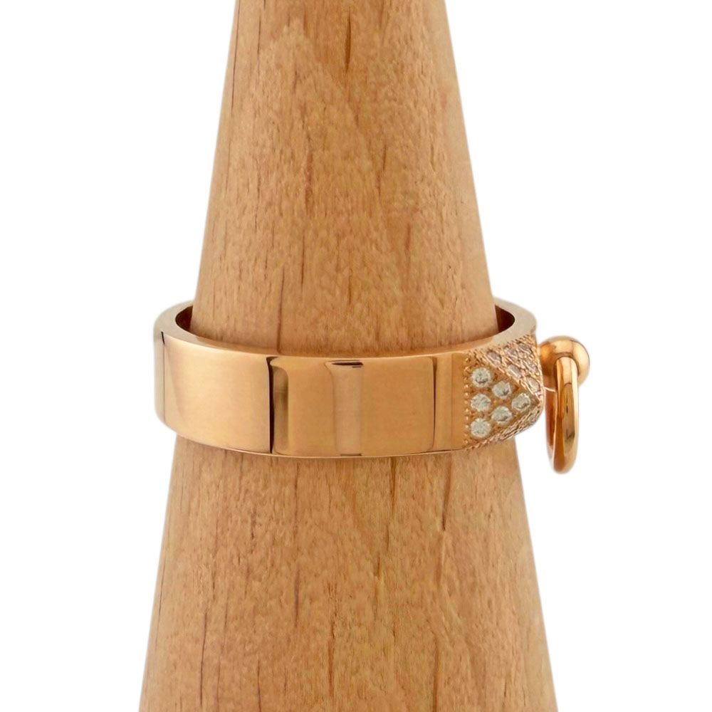 Hermes Collier de Chien Ring 18k Pink Gold Diamond — view 5