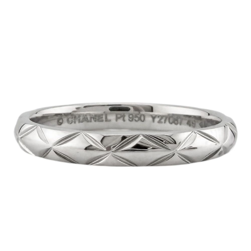 Chanel Quilted Ring Platinum — view 3