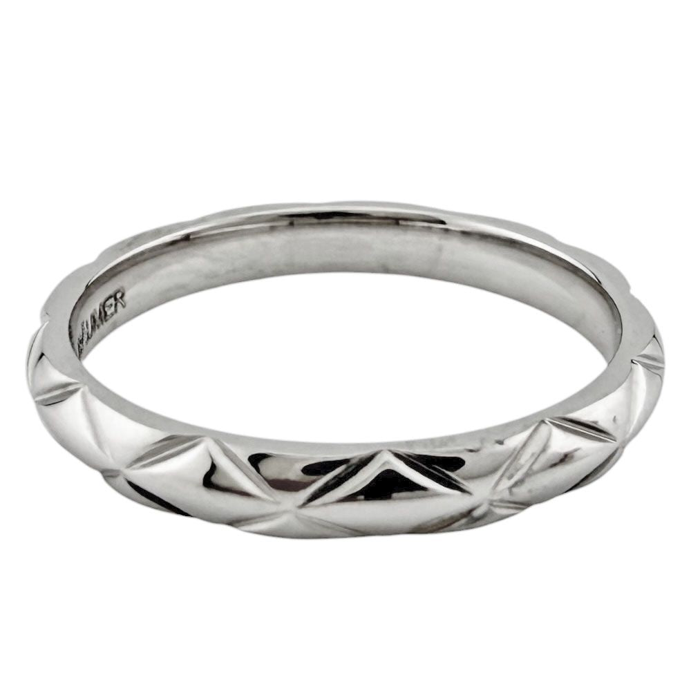 Chanel Quilted Ring Platinum — view 5