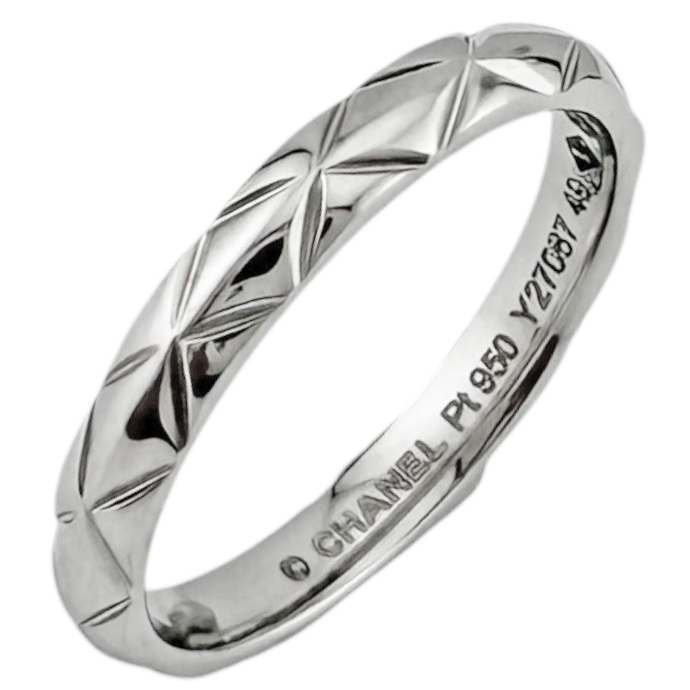 Chanel Quilted Ring Platinum