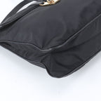 Prada Tessuto Nylon Leather Shoulder Bag Crossbody Black — view 4