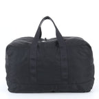 Prada Tessuto Nylon Triangle Logo Leather Boston Bag Tote Black — view 3
