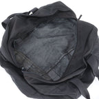 Prada Tessuto Nylon Triangle Logo Leather Boston Bag Tote Black — view 7