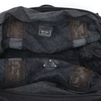 Prada Tessuto Nylon Triangle Logo Leather Boston Bag Tote Black — view 8