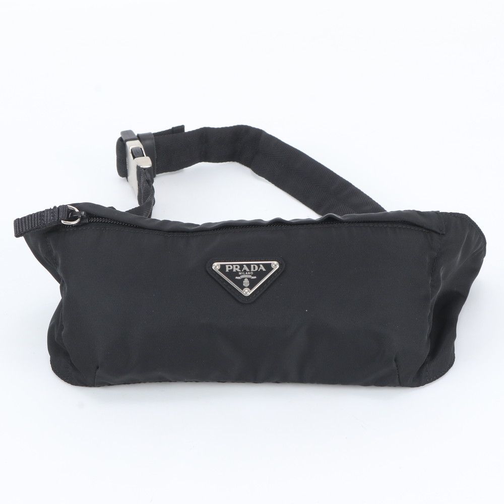 Prada Tessuto Nylon Triangle Logo Belt Bag 2-Way Crossbody Body Waist Pouch — view 2