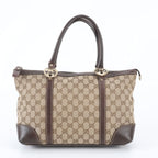Gucci GG Canvas Lovely Heart Tote Shoulder Hand Leather — view 3