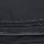 Prada Tessuto Nylon Triangle Logo Leather Shoulder Bag Crossbody Messenger Black — view 8