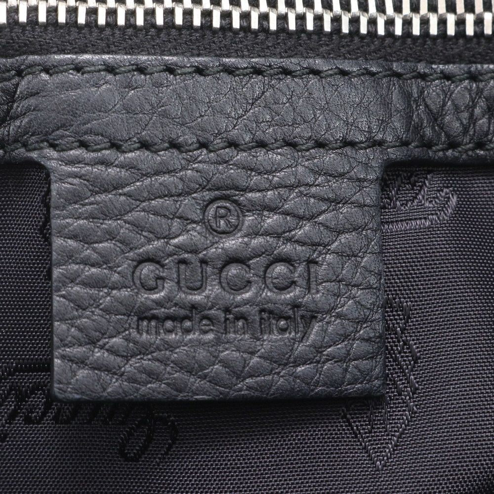 Gucci GG Nylon Leather Tote Shoulder Hand Black — view 5