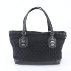 Gucci GG Nylon Leather Tote Shoulder Hand Black — view 3