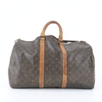 Louis Vuitton Monogram Keepall 50 Leather Boston Bag Tote Travel — view 3