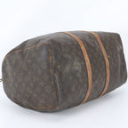 Louis Vuitton Monogram Keepall 50 Leather Boston Bag Tote Travel — view 5