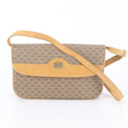 Gucci Vintage Micro GG Leather Shoulder Bag Tote Brown