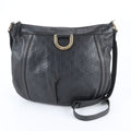 Gucci Guccissima Abbey Leather Shoulder Bag Crossbody Black