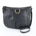 Gucci Guccissima Abbey Leather Shoulder Bag Crossbody Black