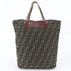 Fendi Zucca Leather Canvas Tote Shoulder Business — view 3