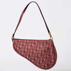 Dior Saddle Bag Trotter Red All Over Print Cotton Canvas — view 2