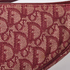 Dior Saddle Bag Trotter Red All Over Print Cotton Canvas — view 6