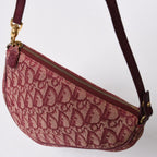 Dior Saddle Bag Trotter Red All Over Print Cotton Canvas — view 7