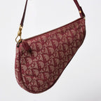 Dior Saddle Bag Trotter Red All Over Print Cotton Canvas — view 3