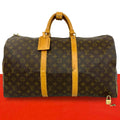Louis Vuitton Vintage Keepall 50 Monogram Leather Boston Bag Brown