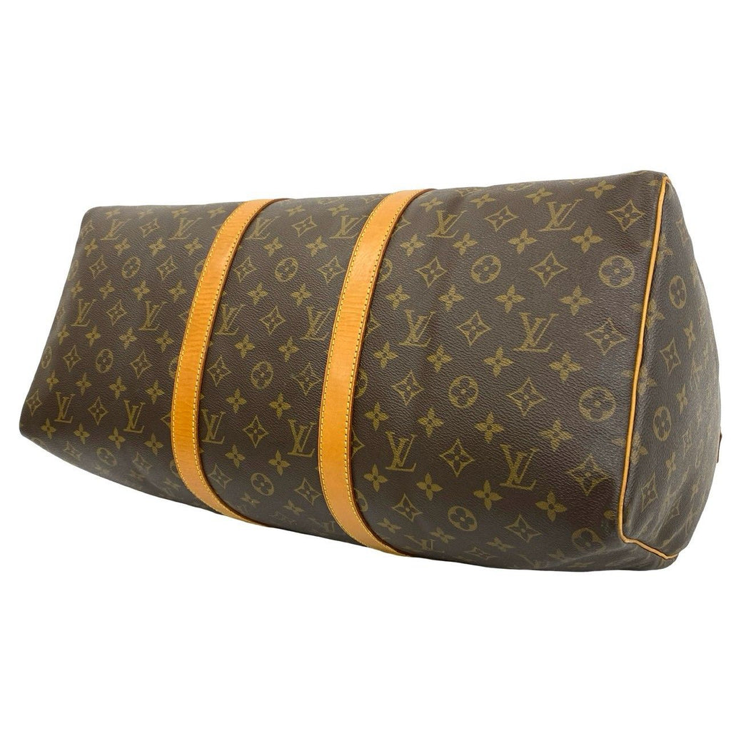 Louis Vuitton Vintage Keepall 50 Monogram Leather Boston Bag Brown — view 8