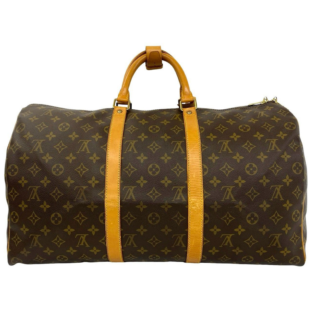 Louis Vuitton Vintage Keepall 50 Monogram Leather Boston Bag Brown — view 3