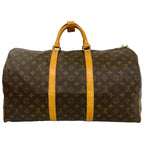 Louis Vuitton Vintage Keepall 50 Monogram Leather Boston Bag Brown — view 3