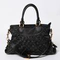 Louis Vuitton Handbag Monogram Denim Neo Cabby GM Black Leather 2-Way