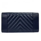 Chanel Wallet Mademoiselle Flap Blue Logo — view 4