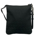 Fendi Shoulder Bag Zucchino Black FF Logo — view 2