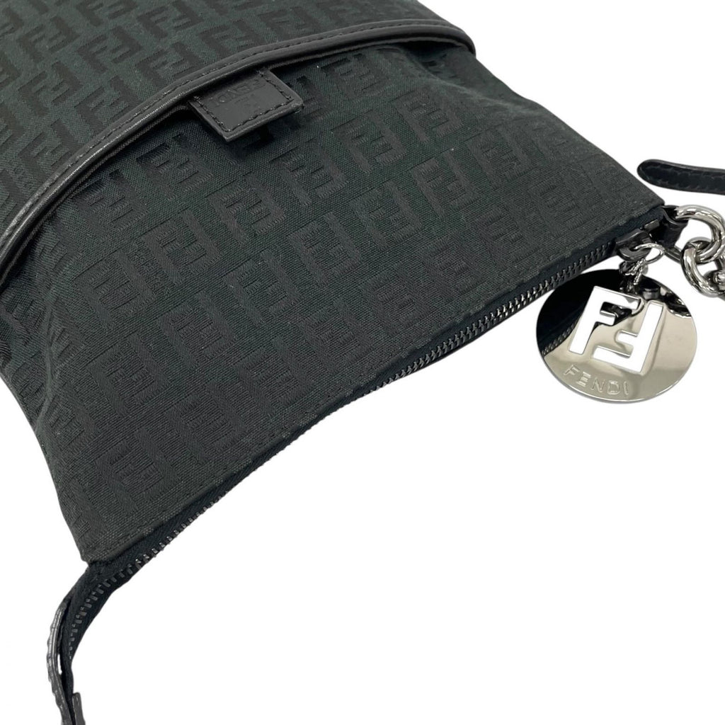 Fendi Shoulder Bag Zucchino Black FF Logo — view 7
